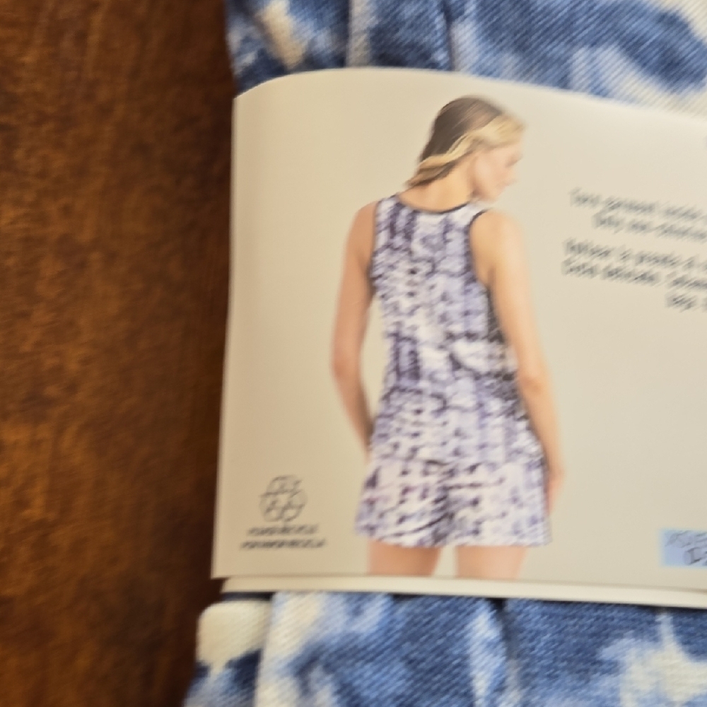 Lucky Brand Blue Tie-Dye 4 Pieces  Pajama Set - Picture 3 of 6